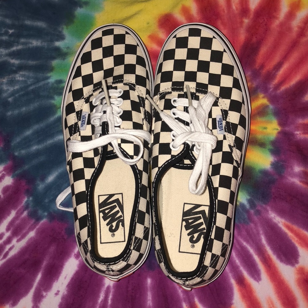 Brand new checkered vans